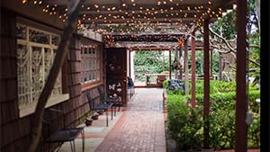 Entrance to the Lodge with Lights