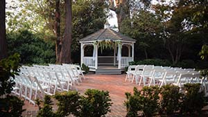 Beautiful Gazebo with White Chairs