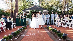 Flower Girls on their way to the Gazebo