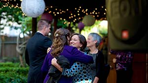 Greeting Guests in the Garden Area